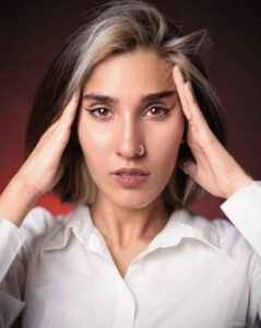 skin stress caused by mind stress